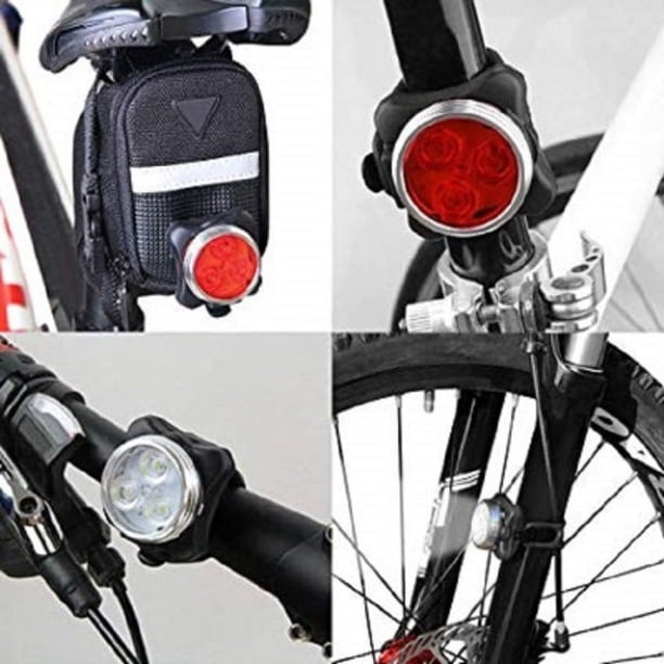 Juego de luces para bicicleta luz LED trasera delantera para bicicleta juego de 2 luces de bicicleta recargables USB a prueba de lluvia faro delantero súper brillante + luz LED ANGGREK Otros Juego de luces para bicicleta luz LED trasera delantera para bicicleta juego de 2 luces de bicicleta recargables USB a prueba de lluvia faro delantero súper brillante + luz LED ANGGREK Otros