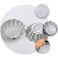 thumbnail image 2 of Phenofice 2Pcs Silver Baking Mold for Egg Tarts Non Stick Aluminium Alloy Kitchen Bakeware, 2 of 5