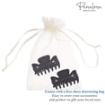 thumbnail image 6 of Parcelona French Classic Black Very Small Approx 1 1/2 Inch Hair Claws 2 Pcs, 6 of 6