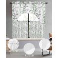 thumbnail image 2 of Green Grey Botanical Swag Curtains for Living Room/Bedroom Windows, Spring Floral Summer Farmhouse Kitchen Curtains and Valances Set 36 Inch Length, Light Filtering Swags Valance Curtain Panels, 2 of 5
