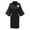 Black, variant on TIMIFIS Women's Short Silky Robes Bridesmaid Bride Party Satin Robes Sleepwear Plus Size Wedding Bridal Party Loungewear Dressing Gowns with 3/4 Sleeve - Spring/Summer