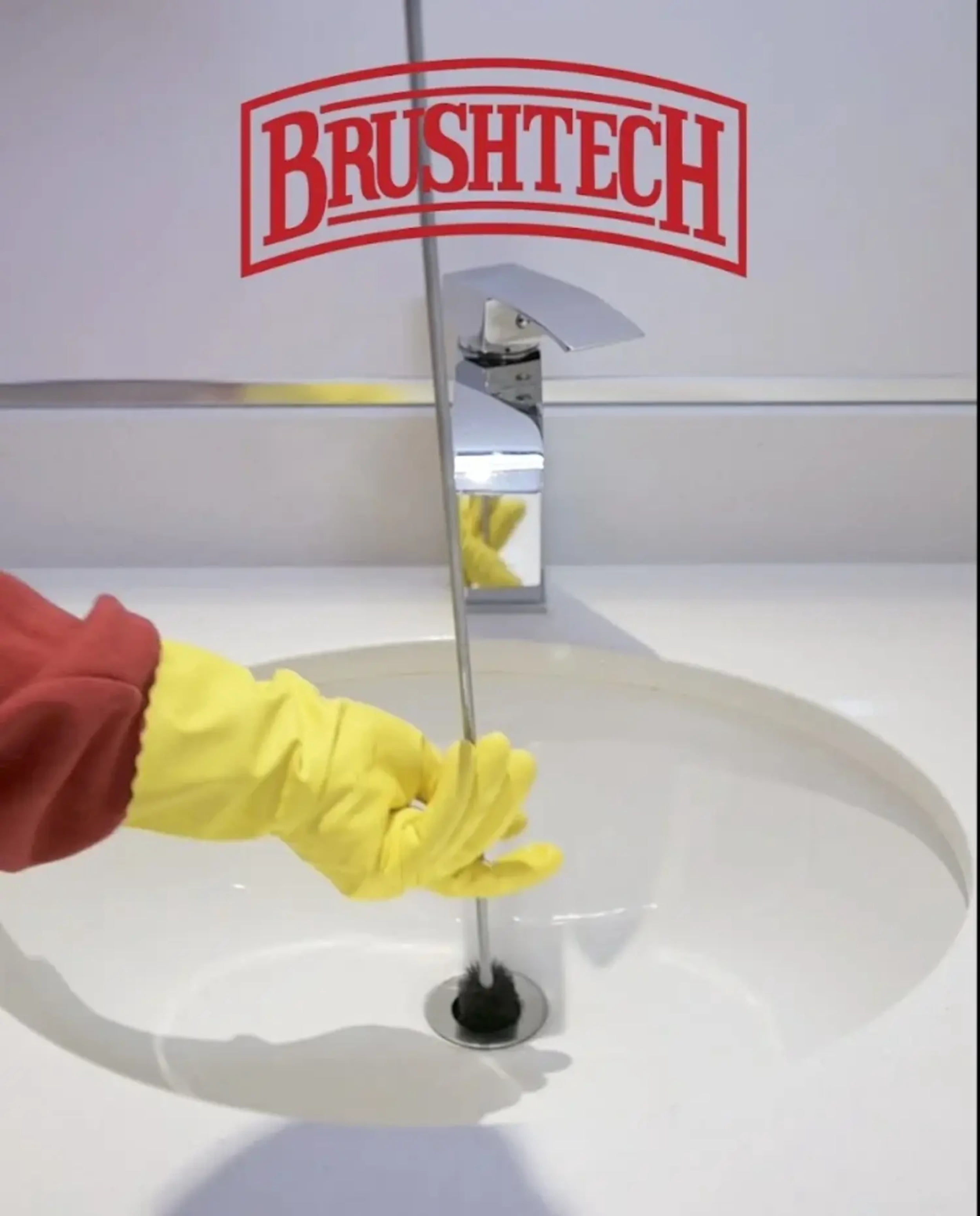 Brushtech 48 inch Flexible Drain Brush, Heavy-Duty Clog and Hair Remover for Sinks, Bathtubs and Drains