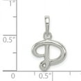 thumbnail image 3 of Sterling Silver Letter D Initial Pendant Charm, 3 of 4