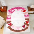 thumbnail image 5 of Castle Fairy Teens Love Heart Print Twin Sheet Sets,Stripes Bedding, 5 of 7