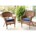 thumbnail image 4 of Jeco W00207-C-FS018 Black Wicker Chair With Red Orange Cushion, 4 of 9