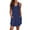 Sleeveless-Navy Blue, variant on Liher Women V Neck Sundress Relaxed Fit High Waist Sleeveless Vest Mini Dress Lake Blue Summer Dress with Pocket Clothes Size XXL