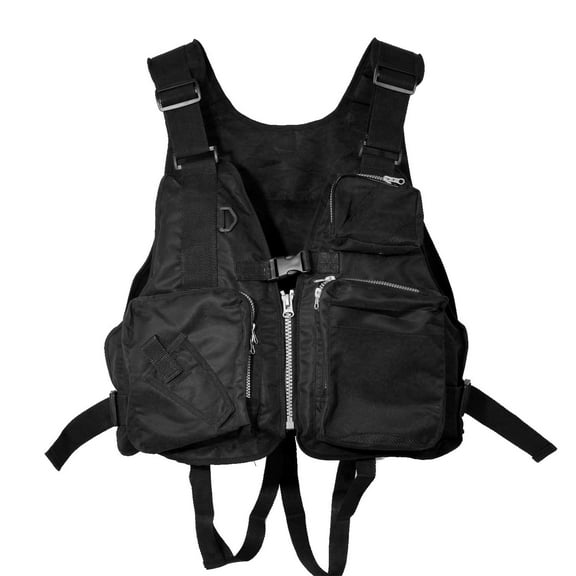 2025 Outdoor vest bag, dual-purpose life jacket, removable foam, large pockets, multi-pocket lure fishing vest bag