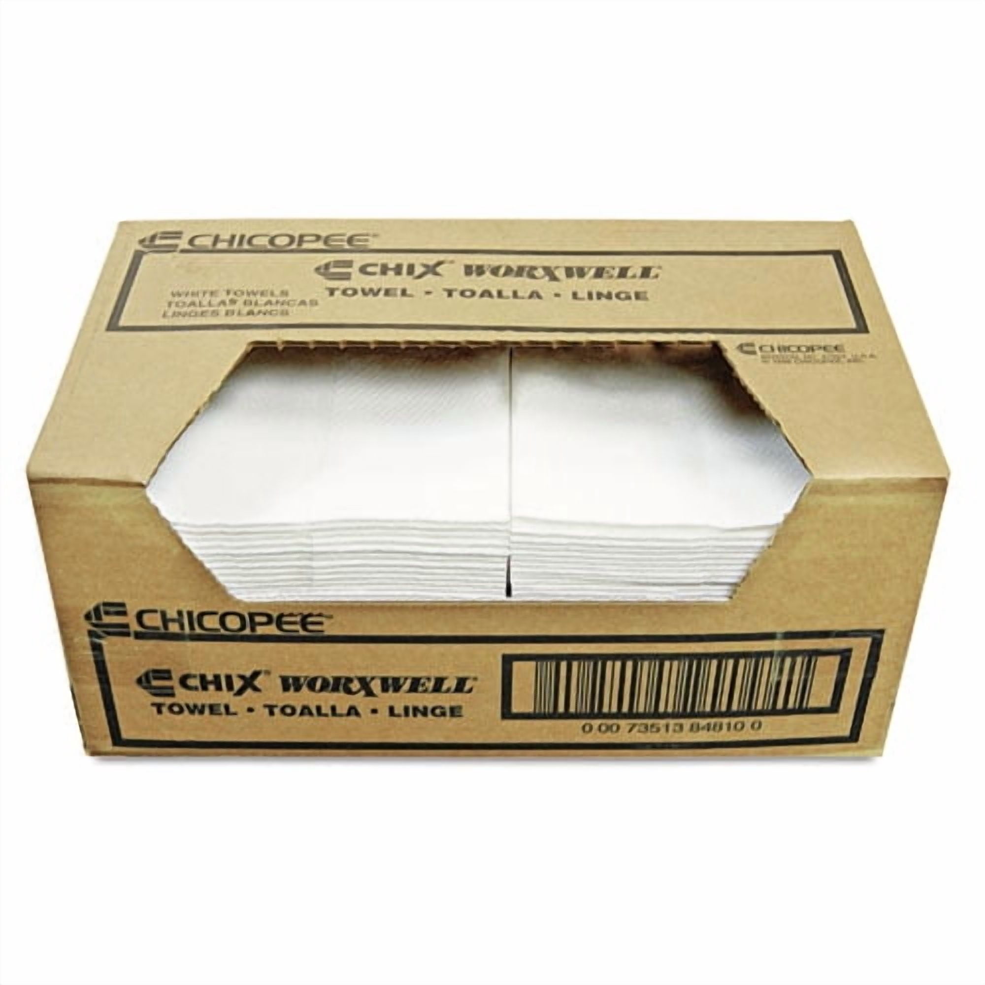 Durawipe Shop Towels 13 x 15, Z Fold, White, 100/Carton