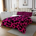 thumbnail image 2 of Erosebridal Cow Print Bedspread Twin Size Cute Farm Animal Quilt Set, Black Pink Coverlet Set Highland Cattle Bull Skin Bedding Set, Hair Skin Bed Cover, 2 of 2