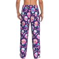 thumbnail image 7 of Salouo Skull mushroom colorful cute Print Pajama Pants for Men, Lounge Pants Elastic Waistband Casual Men's sleepwear Loungewear Sleep Pajama Pant -Large, 7 of 7