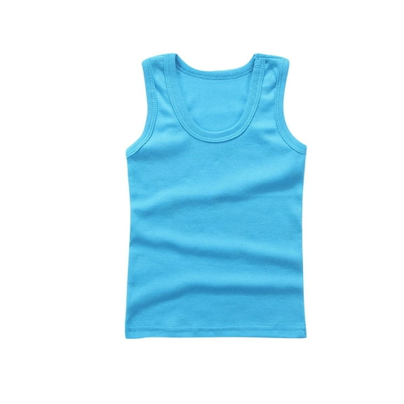 LIaqionyy Toddler Baby Boys Girls Sleeveless Tank Tops Kids Summer Basic Cami Shirts Cotton Athletic Undershirts