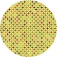 thumbnail image 1 of Ahgly Tapis Rond Lavable en Machine Intérieur Transitionnel Orange Or, 4 Pieds Rond, 1 of 7