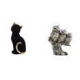 thumbnail image 1 of Figura decorativa de resina de gato y búho, escultura de animal, adorno coleccionable para entrada, estantería, sala de estar, dormitorio, oficina, ar, 1 of 8