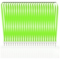 Uxcell 24Pack Colored Lanyards for ID Badges, Breakaway Lanyards for Keys, Fluorescent Green