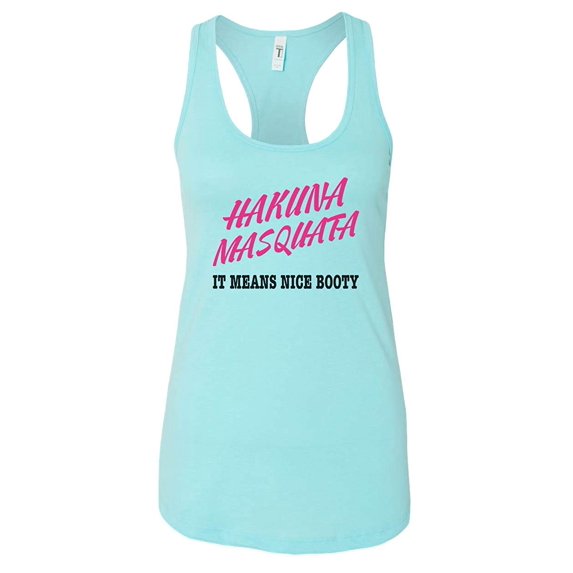 RB Clothing Co Women’s Ideal Racerback Gym Graphic Tank Top ”Hakuna Masquata