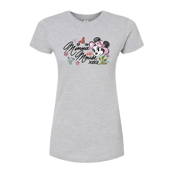 Disney - Minnie Mouse Xoxo - Juniors Fitted Graphic T-Shirt