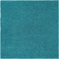 thumbnail image 1 of Unique Loom 3127845 8 ft. 2 in. x 8 ft. 2 in. Solid Shag Square Rug, Aqua Blue, 1 of 2