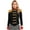 Black, variant on Womens Circus Ringmaster Long Sleeve Stand Collar Fringed Shoulder Board Velvet Jacket Coat Black S