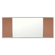 Aarco Products 120D-48M-242-819 Combination Tackboard at Each End- Topaz - 4 x 8 ft.