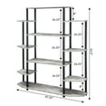 thumbnail image 4 of Convenience Concepts Designs2Go No Tools Wall Unit Bookshelf, Faux Birch/Black Poles, 4 of 5