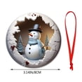 thumbnail image 3 of Muñeco de Nieve Colgante Redondo Acrílico Decoración Navideña onlyliua, 3 of 5
