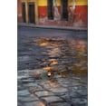 thumbnail image 2 of Rotenberg, Nancy 17x24 Black Ornate Wood Framed with Double Matting Museum Art Print Titled - Mexico Cobblestone street with water reflections, 2 of 4