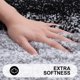 thumbnail image 3 of Alfombrilla de baño de microfibra mullida y peluda, 40 x 60 cm, antideslizante, superabsorbente, lavable a máquina, extra suave, gruesa, color negro, 3 of 5