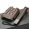 thumbnail image 4 of Vitodeco Genuine Leather Smart Key Fob Case Compatible with Volkswagen Atlas, Jetta, Passat, Arteon, Tiguan, Golf GTI, Golf R 2018 - 2024  (5-Button, Brown), 4 of 5