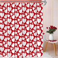 thumbnail image 2 of Valentine''s Day Shower Curtain Red Heart Romantic Love Hearts Sweet Couple Sweethearts Wedding Lover Modern Simple Bath Curtain with Hooks, 2 of 5