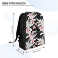 thumbnail image 4 of Cauagu Orchids Flowers Print Backpacks,Travel Daypack Casual Laptop Backpack Bookbag Fits 15 Inch Computer for Men Women, 4 of 8