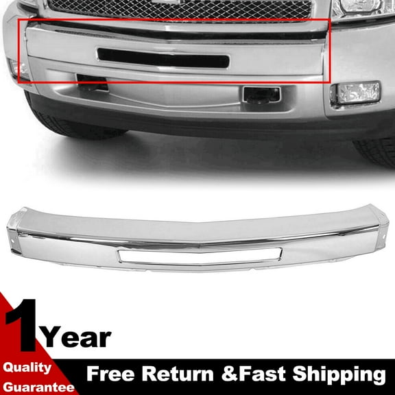 Chrome Front Bumper Face Bar For 07-13 Chevy Silverado 1500 w/  Air Intake Hole