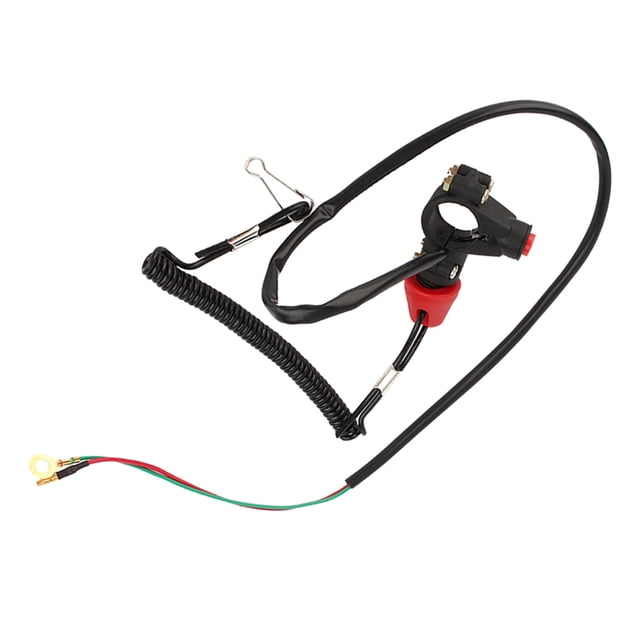 Aramox Motor Kill Stop Switch, 1x Engine Cord Lanyard Kill Stop Switch Tether 12V CO For Motor ATV Boat