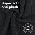 thumbnail image 5 of Superior Nora Cotton Absorbent Thick Terry Bathmat Set of 2, Black, 5 of 10