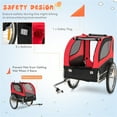 thumbnail image 5 of Demi Bonn 53" Dog Trailer for Bicycles, Dog Bike Trailer for Dogs with 3 Entrances for Travel, Quick Set-up and Fold Down, Red, 5 of 9
