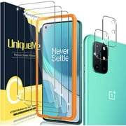 [3+2 Pack] UniqueMe Camera Lens Protector and Screen Protector for Oneplus 8T 5G Termperd Glass [Easy Installation