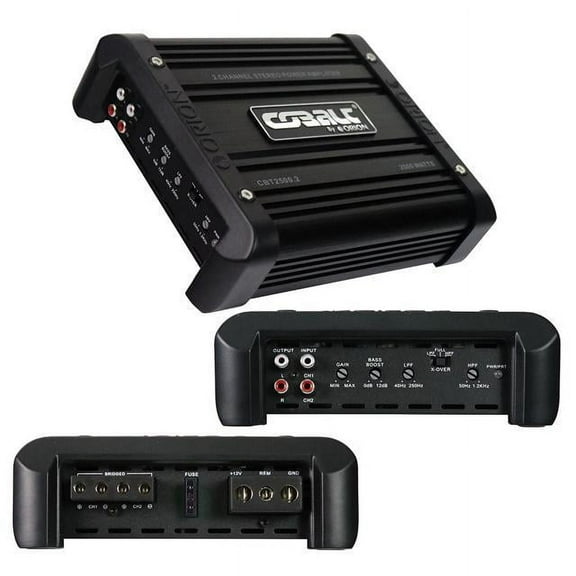 Orion Cobalt Series CBA2500.2 High Efficiency 2-Channel Class A/B Amplifier for Car Audio Stereo - 2500W High Output, 2/4 Ohm Stable, Adjustable Low/High Pass, Bass Boost, MOSFET Power Supply.