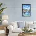 thumbnail image 2 of Stupell Industries Mevagissey Harbor Reflections Black Framed Floater Canvas Wall Art design by Georgie Harrison, 25 x 17, 2 of 9