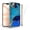 Blue Gold Marble, variant on Flex Gel Camera Cover Designed For Apple iPhone 14 Plus 6.7" Case Transparent Clear