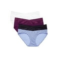 thumbnail image 2 of Blissful Benefits by Warner's Women's No Muffin Top Cotton Stretch Lace Hipster Panties 3-Pack, Style RU0093W, 2 of 2