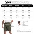 thumbnail image 4 of QDG Men's Relaxed Fit Cargo Shorts with Drawstring Elastic Waist Multi-Pocket for Daily Hiking Work, 4 of 7