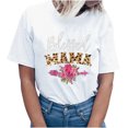 thumbnail image 2 of EQWLJWE Blessed Mama Shirt Women Letter Print Mom Life T-Shirt Short Sleeve Summer Mommy Tee Tops, 2 of 5