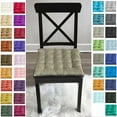 thumbnail image 3 of My Infinity Store 16" Plush Square Tufted Chair Pad/Cushions Tie-Backs (Mocha, 4 Piece), 3 of 5