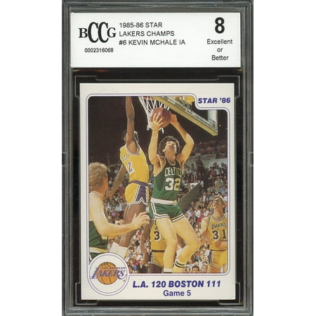- 1985-86 star lakers champs #6 KEVIN MCHALE IA boston celtics BGS BCCG 8