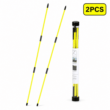 Kabuer Alignment Golf Practice Sticks, Golf Swing Trainer, 48 inches, Yellow, Set of 2