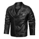 thumbnail image 1 of Chaqueta de cuero de uniforme de béisbol informal de otoño e invierno para hombre Pompotops oipoqjl13572, 1 of 7