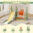 thumbnail image 2 of KORIMEFA 4-in-1 Kids Slide and Swing Set, Indoor and Outdoor Playground Toddlers 1-4 Years, Includes Slide, Swing, Basketball Hoop, and Climber, 2 of 9