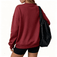 thumbnail image 4 of Womens Sweatshirt Long Sleeve Crew Neck Casual Lightweight Soft Sweatshirts Loose Pullover Tops Floral Clothes, 4 of 4