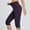 02 Purple, variant on Weiqiqre Straight Leg Yoga Pants for Women High Waisted Yoga Capris with Pockets, Tummy Control Non See Through Workout Athletic Running Capri Leggings