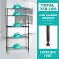thumbnail image 5 of XF XINFENG Storage Shelves 5 Tier Wire Shelving Unit Heavy Duty Metal Shelf with Wheels 30" Lx 14" Wx 60" H Adjustable Layer Rack Utility Shelf, 5 of 8