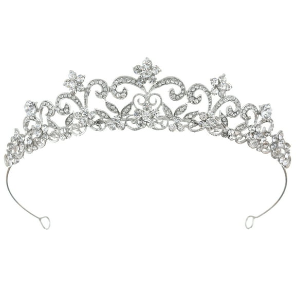 SAMKY Classic Bridal Tiara Rhinestone Crystal Crown for Brides